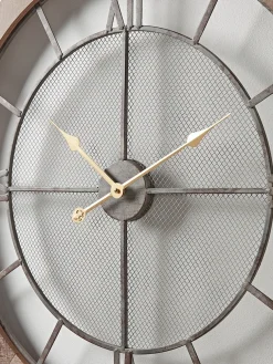 Mesh & Wood Cut Out Clock