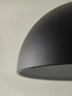 Metal Dome Wall Light - Black