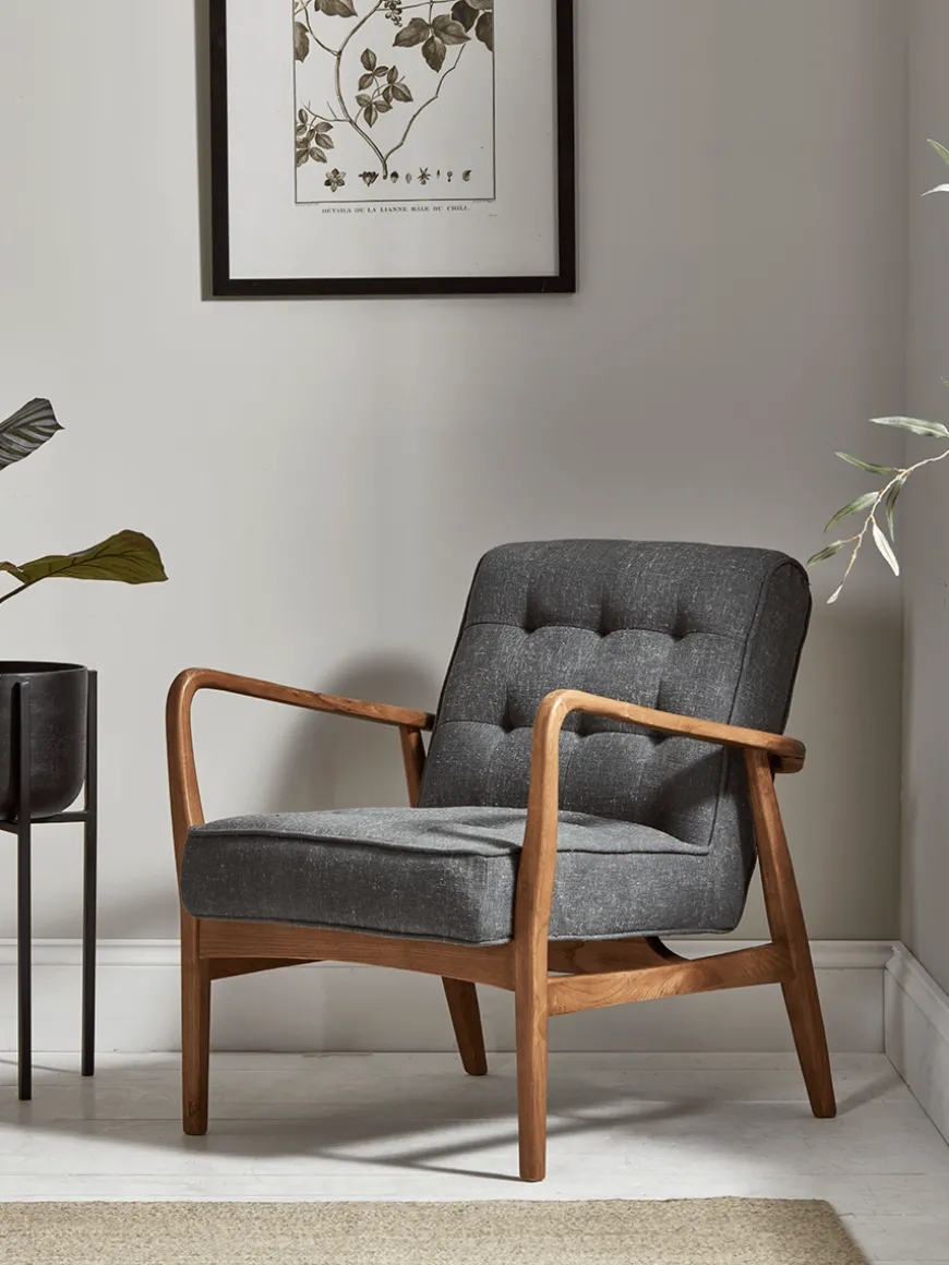 Mid Century Armchair - Linen