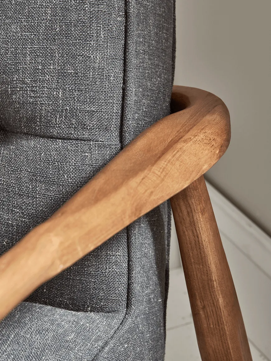 Mid Century Armchair - Linen