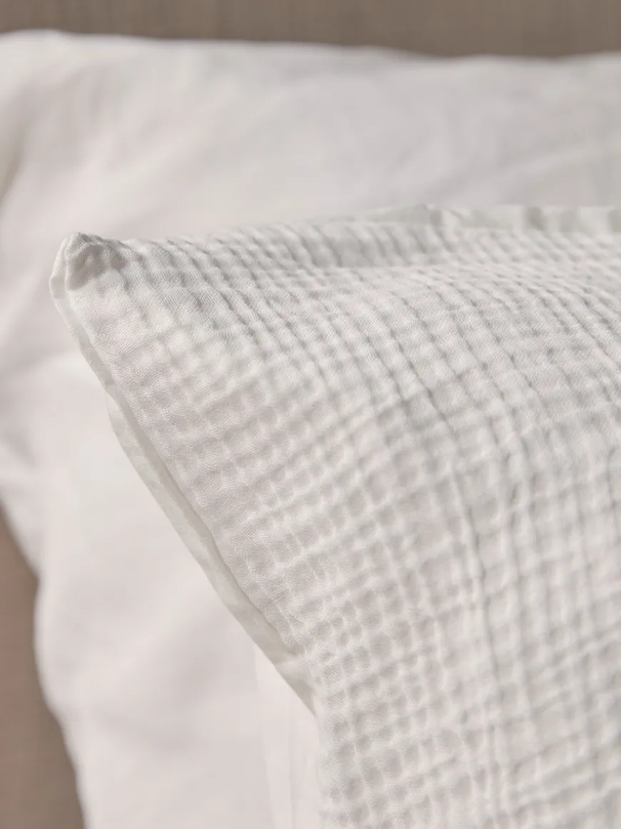 Muslin Double Duvet Cover Set - White