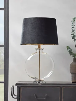 Navy & Brass Table Lamp