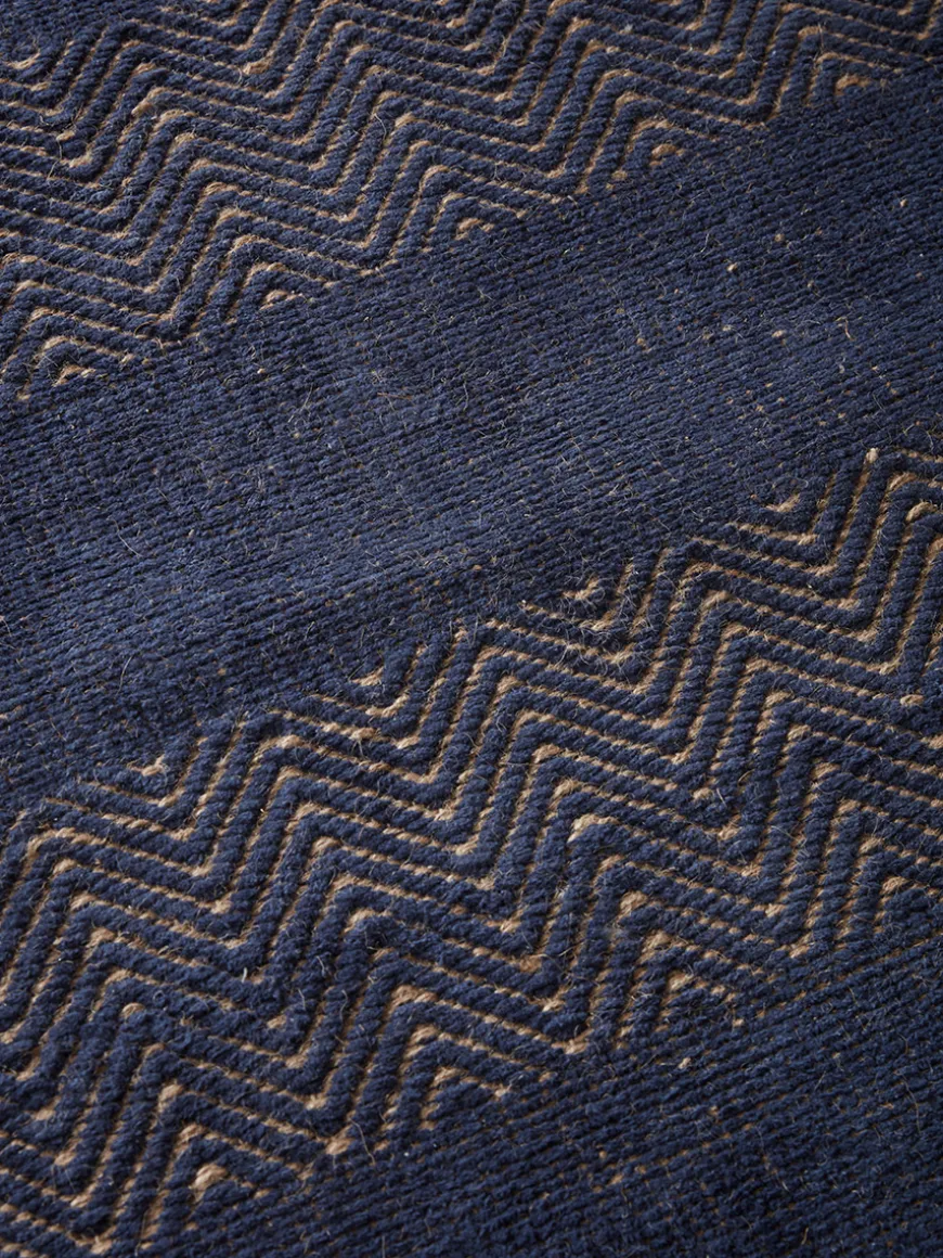Navy Stripe Flatweave Runner