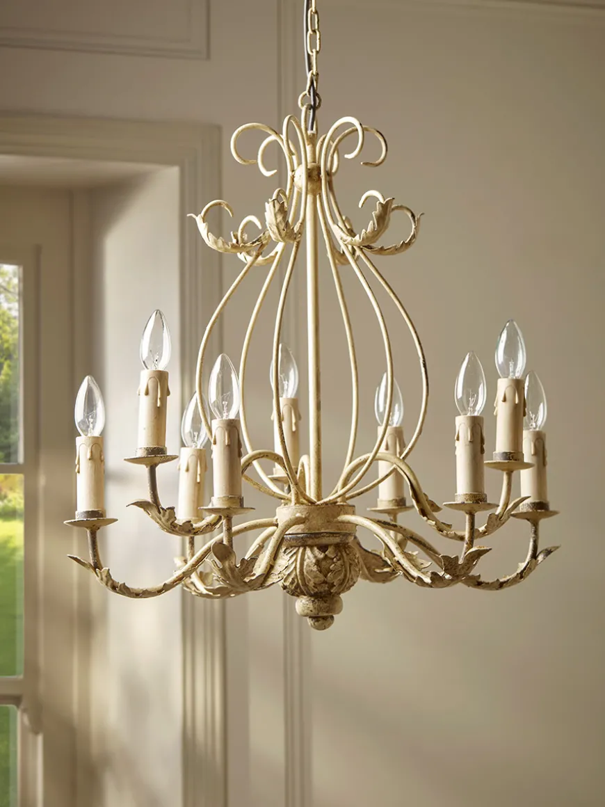 Nine Arm Leaf Chandelier
