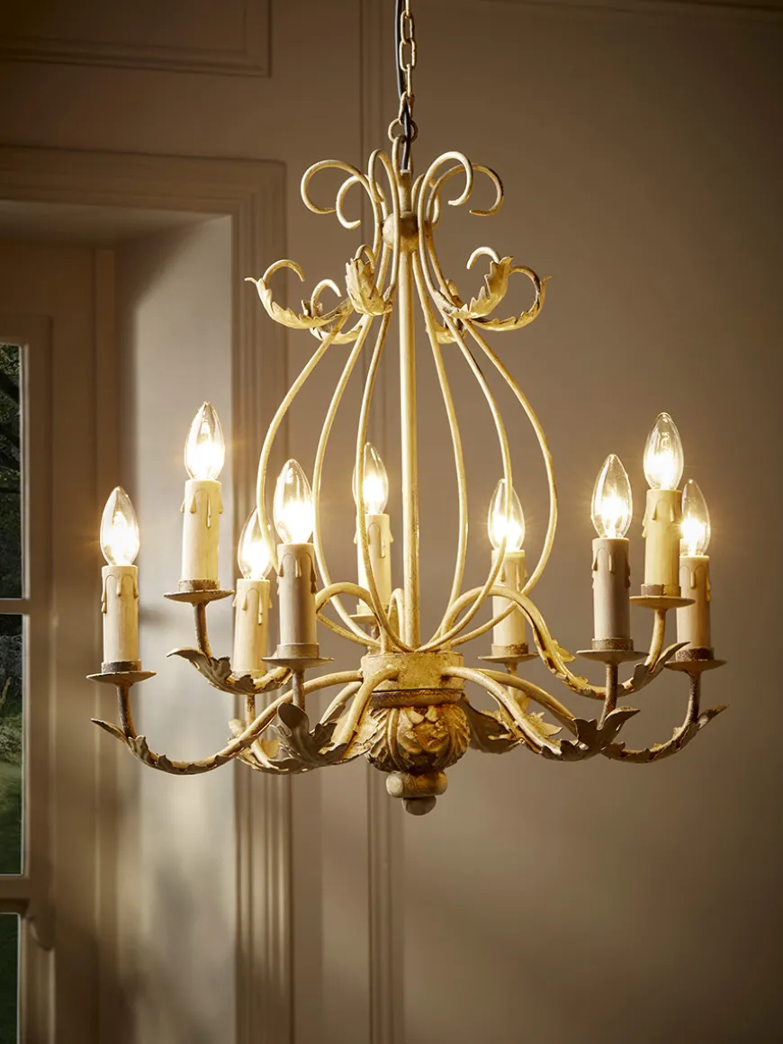 Nine Arm Leaf Chandelier