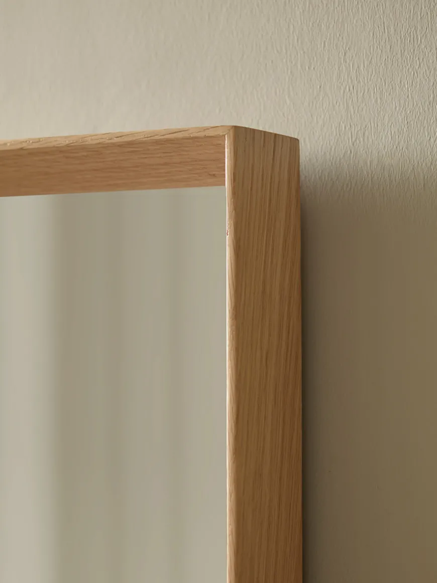 Oak Deep Framed Mirror - Full Length