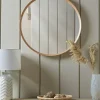 Oak Deep Framed Mirror - Round