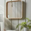 Oak Deep Framed Mirror - Squoval