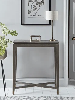 Oak Parquet Style Console Table