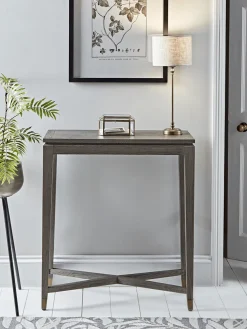 Oak Parquet Style Console Table