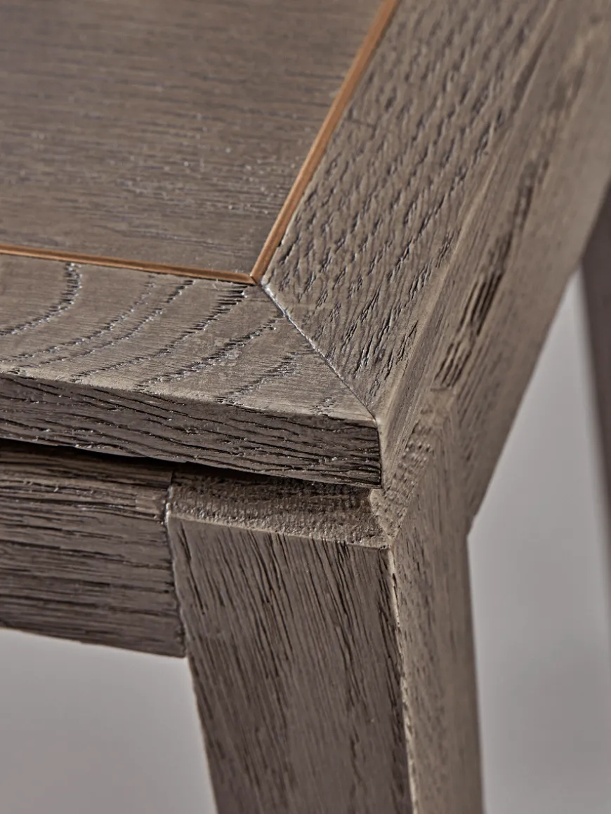 Oak Parquet Style Console Table