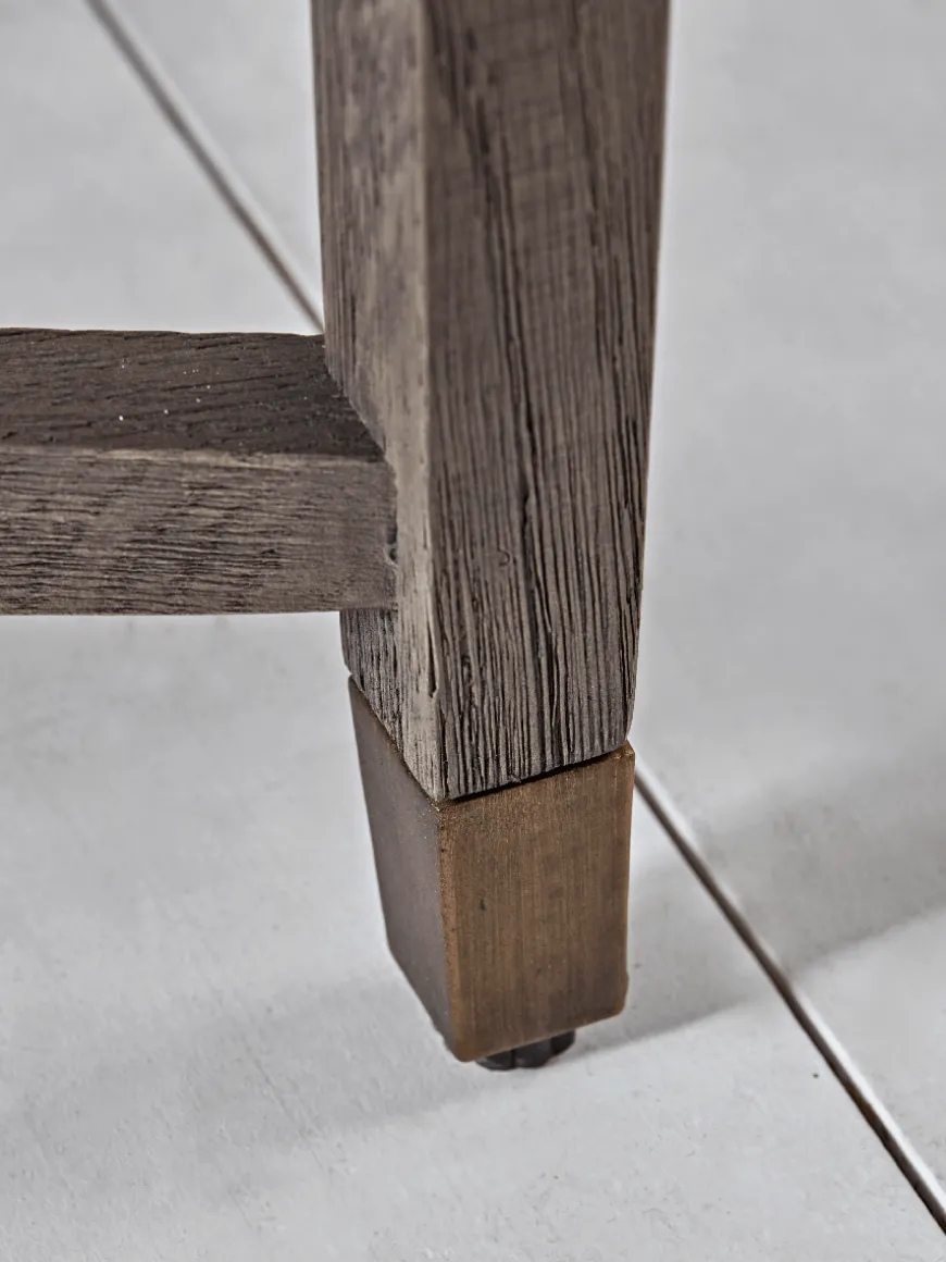 Oak Parquet Style Console Table