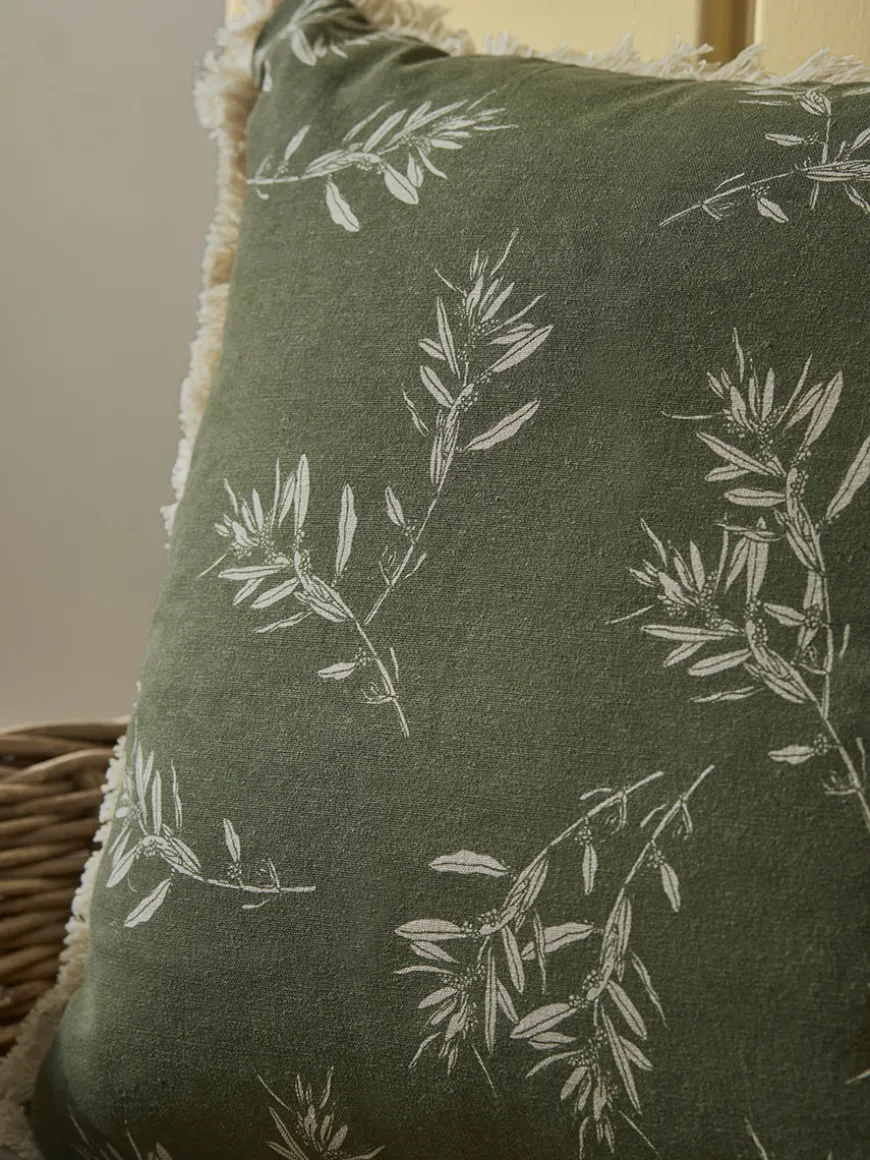 Olive Print Cushion - Olive