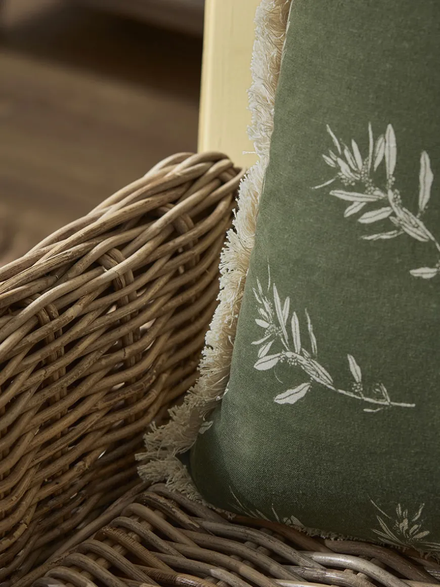 Olive Print Cushion - Olive