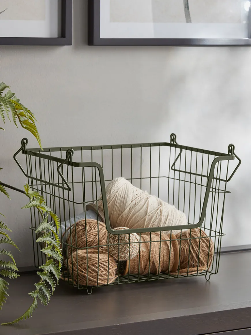 Olive Wire Storage Basket - Large