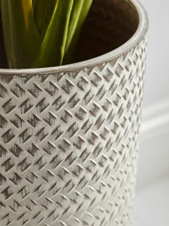 Ombre Whitewashed Standing Planter