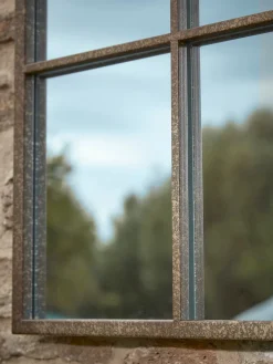 Outdoor Industrial Panelled Window Mirror