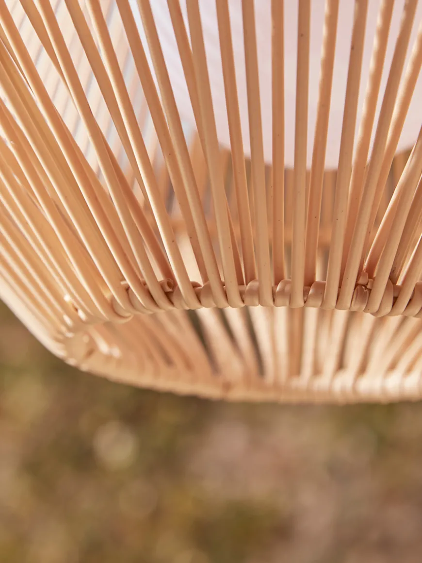 Outdoor LED Tapered Rattan Pendant