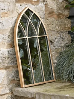 Outdoor Small Gold Gothic Mirror