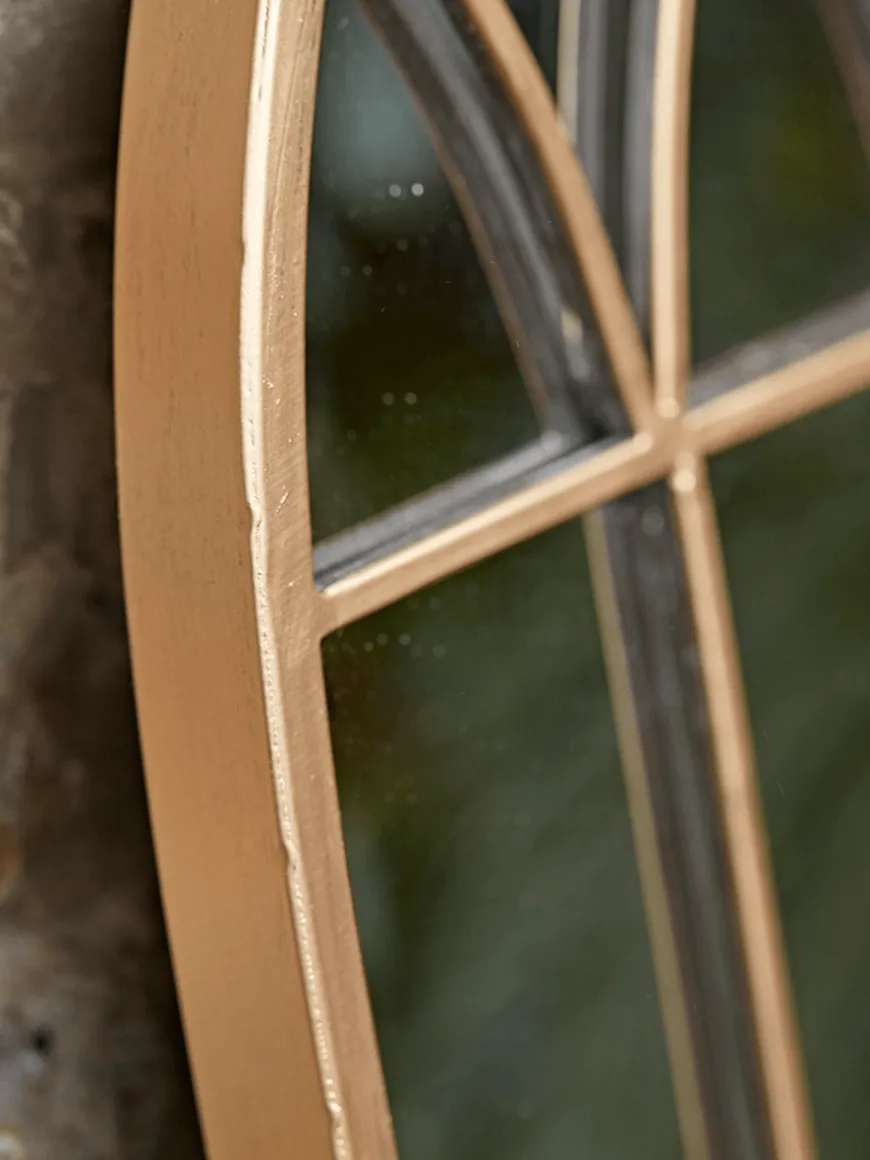Outdoor Small Gold Gothic Mirror