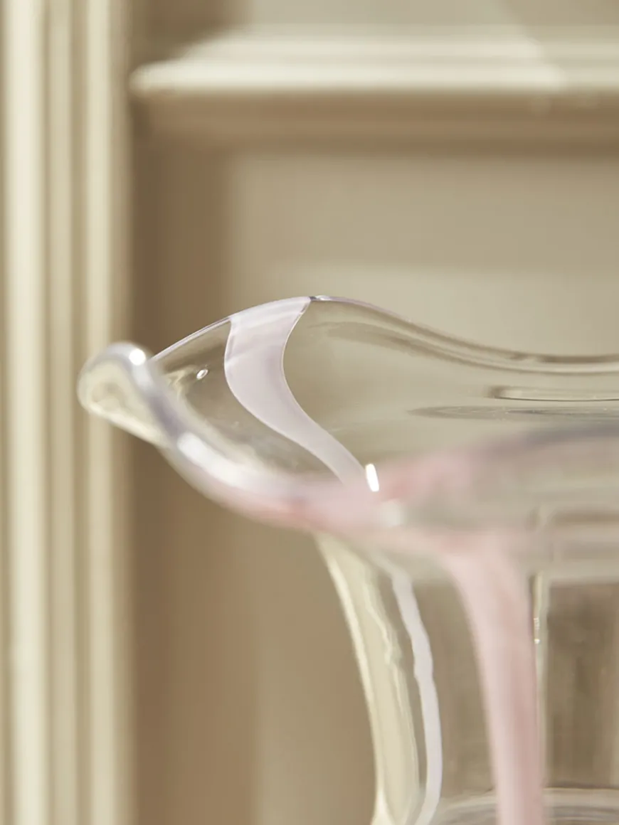 Painterly Stripe Petal Vase - Blush