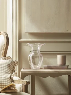 Painterly Stripe Petal Vase - Blush