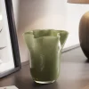 Petal Olive Glass Vase