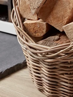 Rattan Log Basket