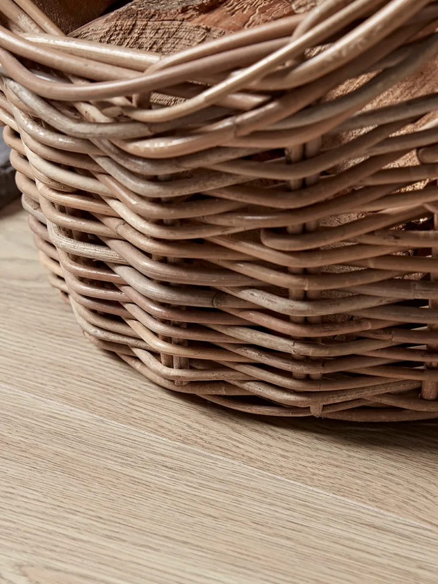 Rattan Log Basket
