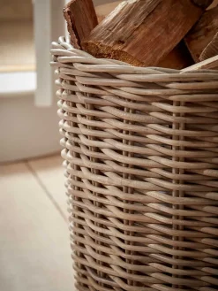 Rattan Log Basket - Round