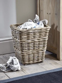 Rattan Waste Paper Basket - Square