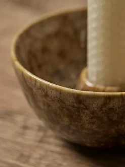 Reactive Glaze Dinner Candle Holder