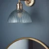 Reeded Glass Wall Light