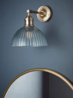 Reeded Glass Wall Light