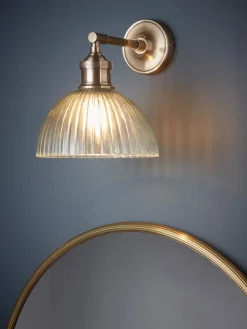 Reeded Glass Wall Light