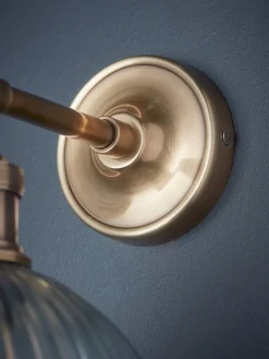 Reeded Glass Wall Light