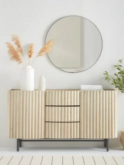Reeded Wood Sideboard