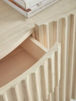 Reeded Wood Sideboard