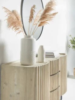 Reeded Wood Sideboard