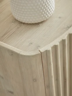 Reeded Wood Sideboard