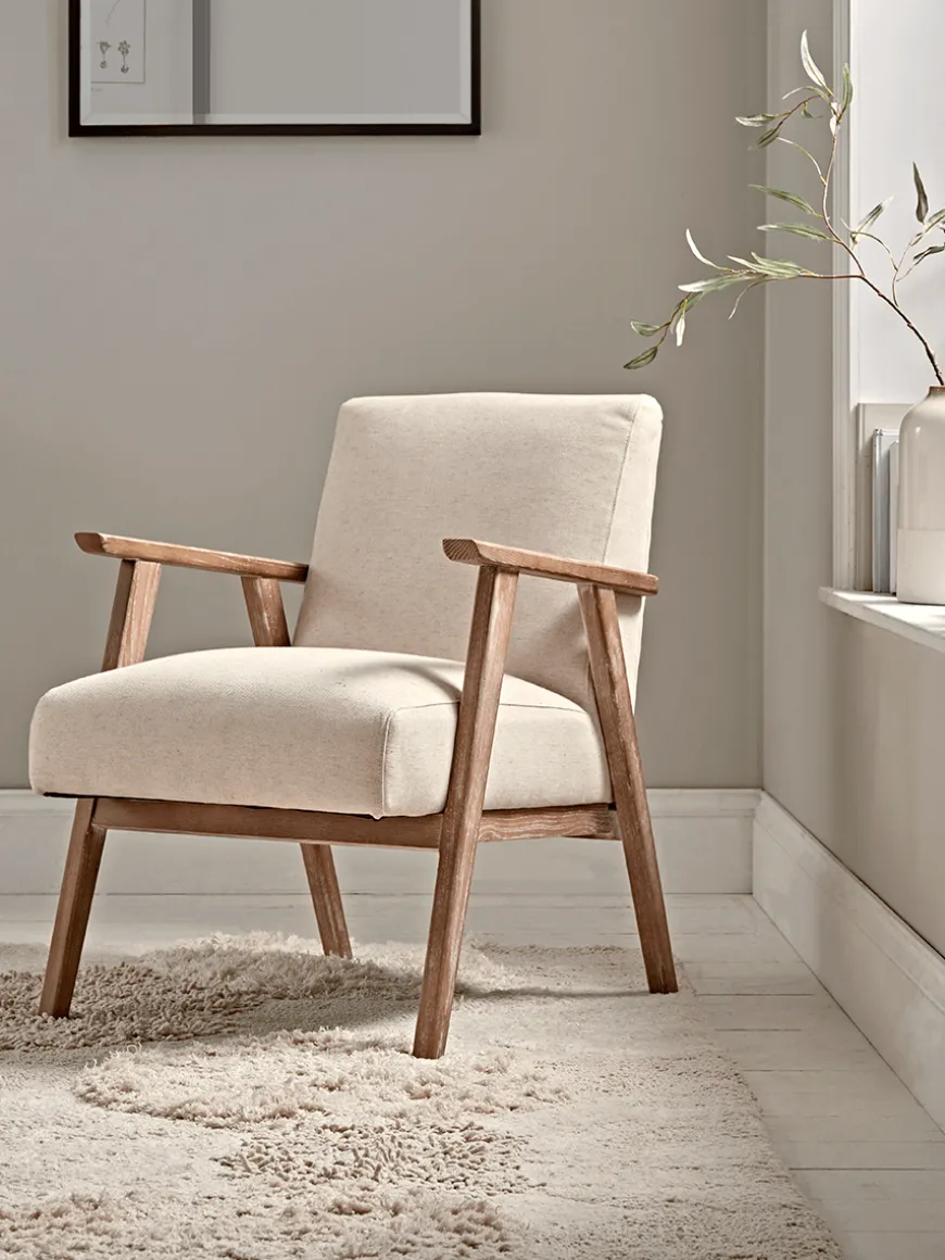 Relaxed Lounge Chair - Natural Linen