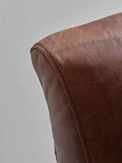Relaxed Lounge Chair - Tan Leather