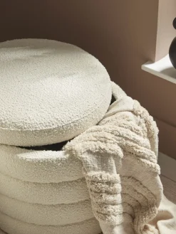 Ribbed Boucle Ottoman