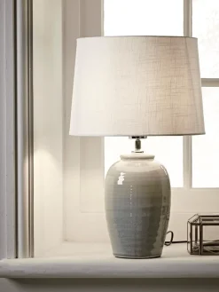 Ribbed Crackle Glaze Table Lamp