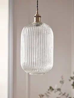 Ribbed Glass Pendant
