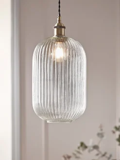 Ribbed Glass Pendant