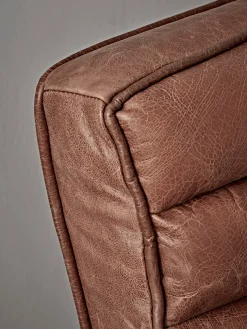 Ribbed Leather Armchair - Tan