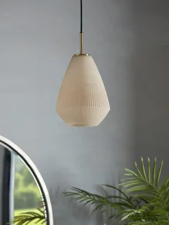 Ribbed Tapered Pendant