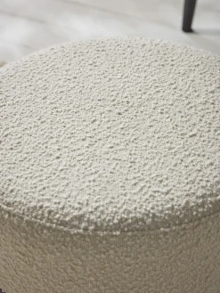 Round Boucle Footstool - Small