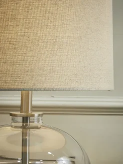Round Brass Table Lamp